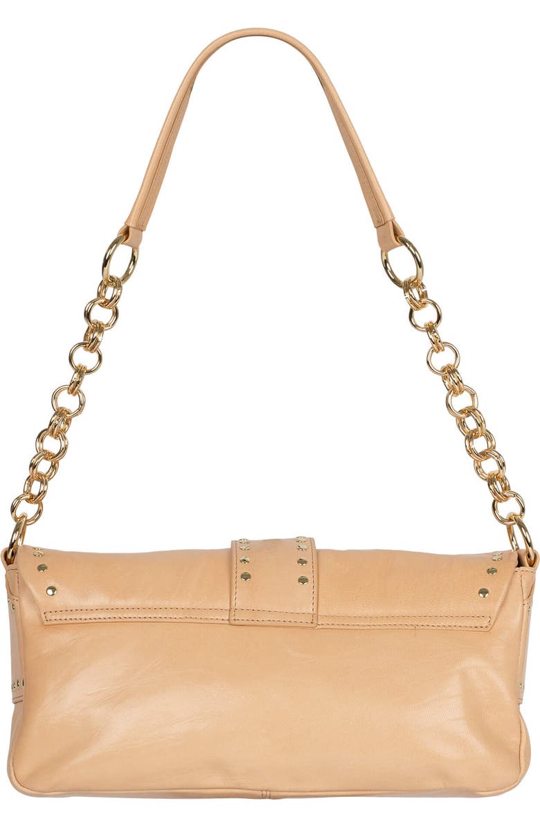 Jeffrey Campbell Night Out Leather Shoulder Bag, Alternate, color, Natural