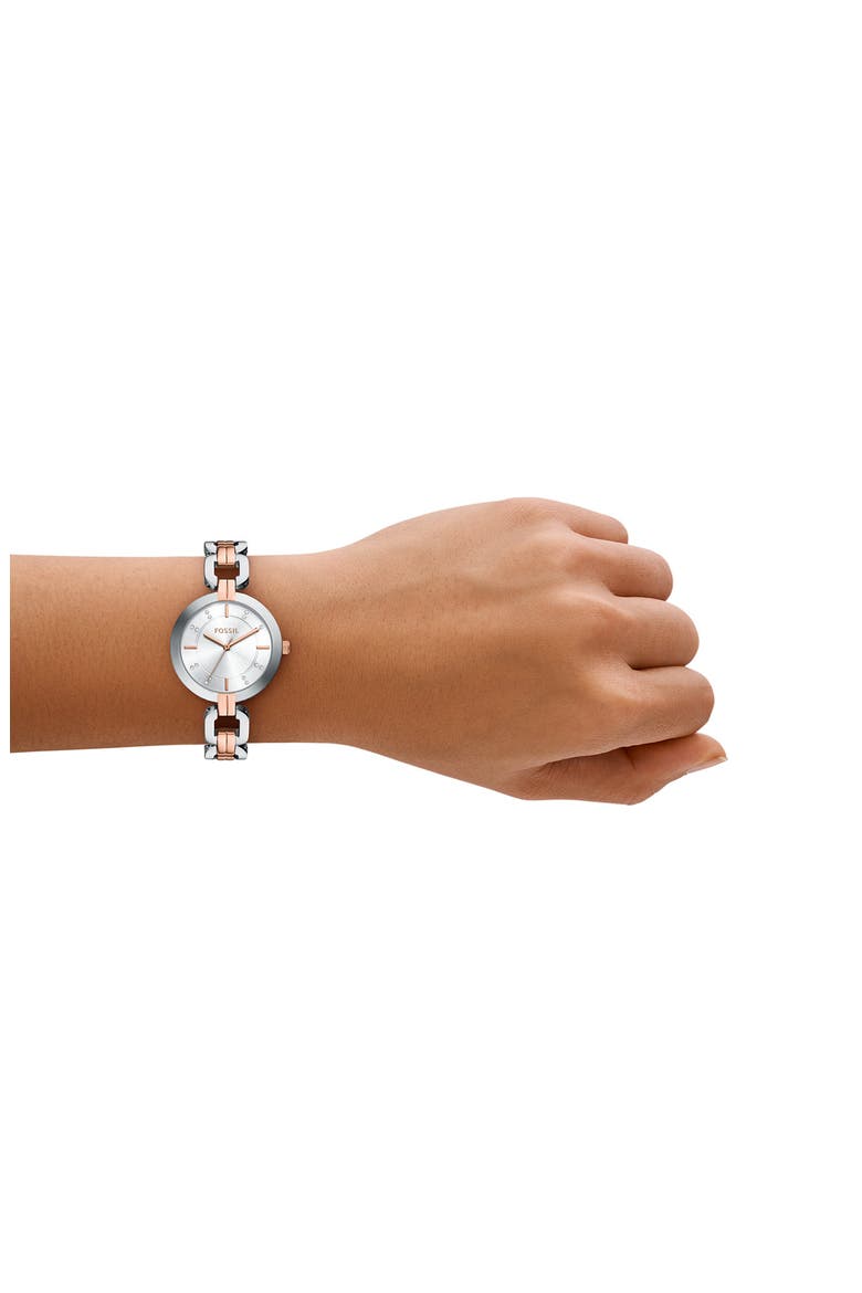 Kerrigan Two-Tone Bracelet Watch, 32mm, Alternate, color, GUNMETAL