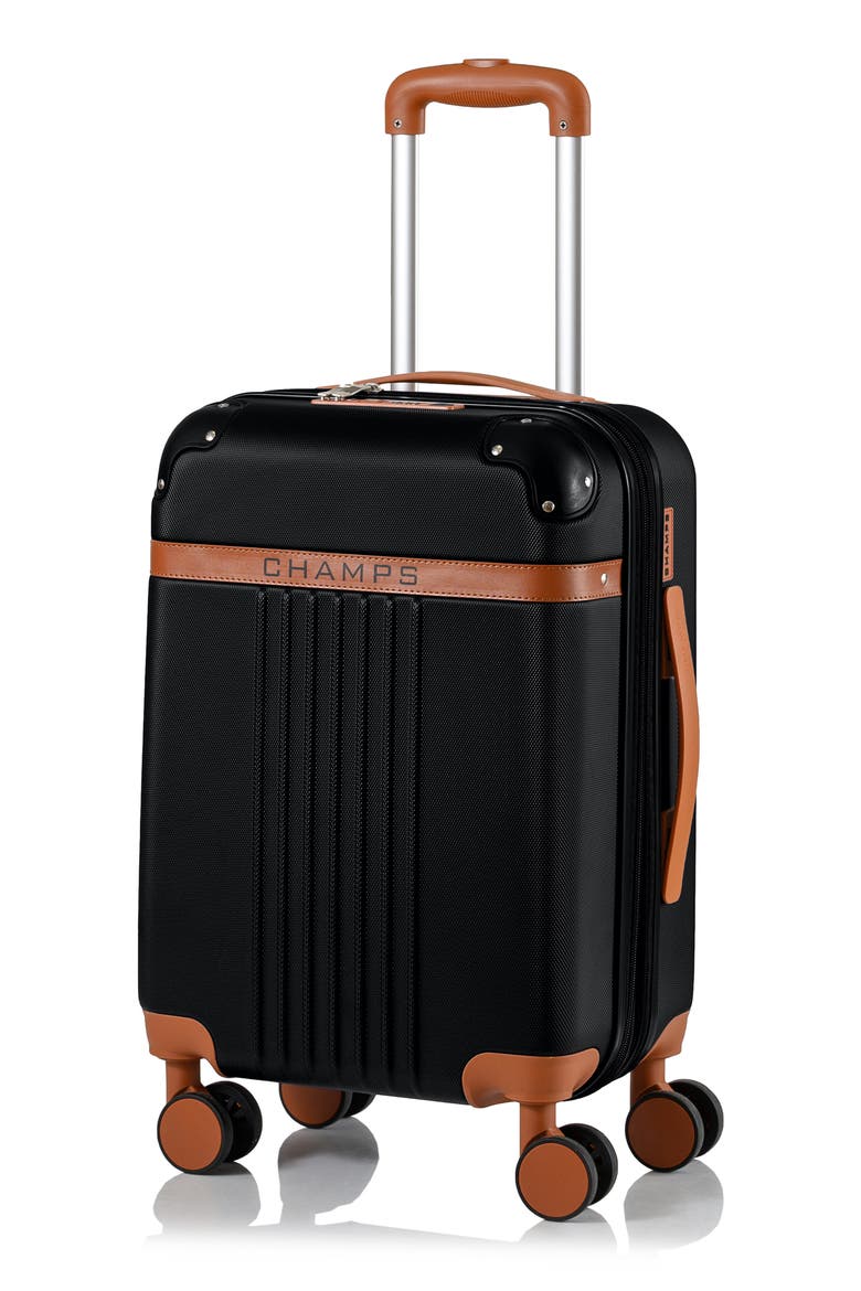 Vintage Carry-On Hardside Spinner, Alternate, color, BLACK