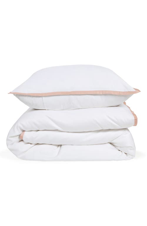 Pom Pom At Home Langston Sateen Duvet Cover & Sham Set In White