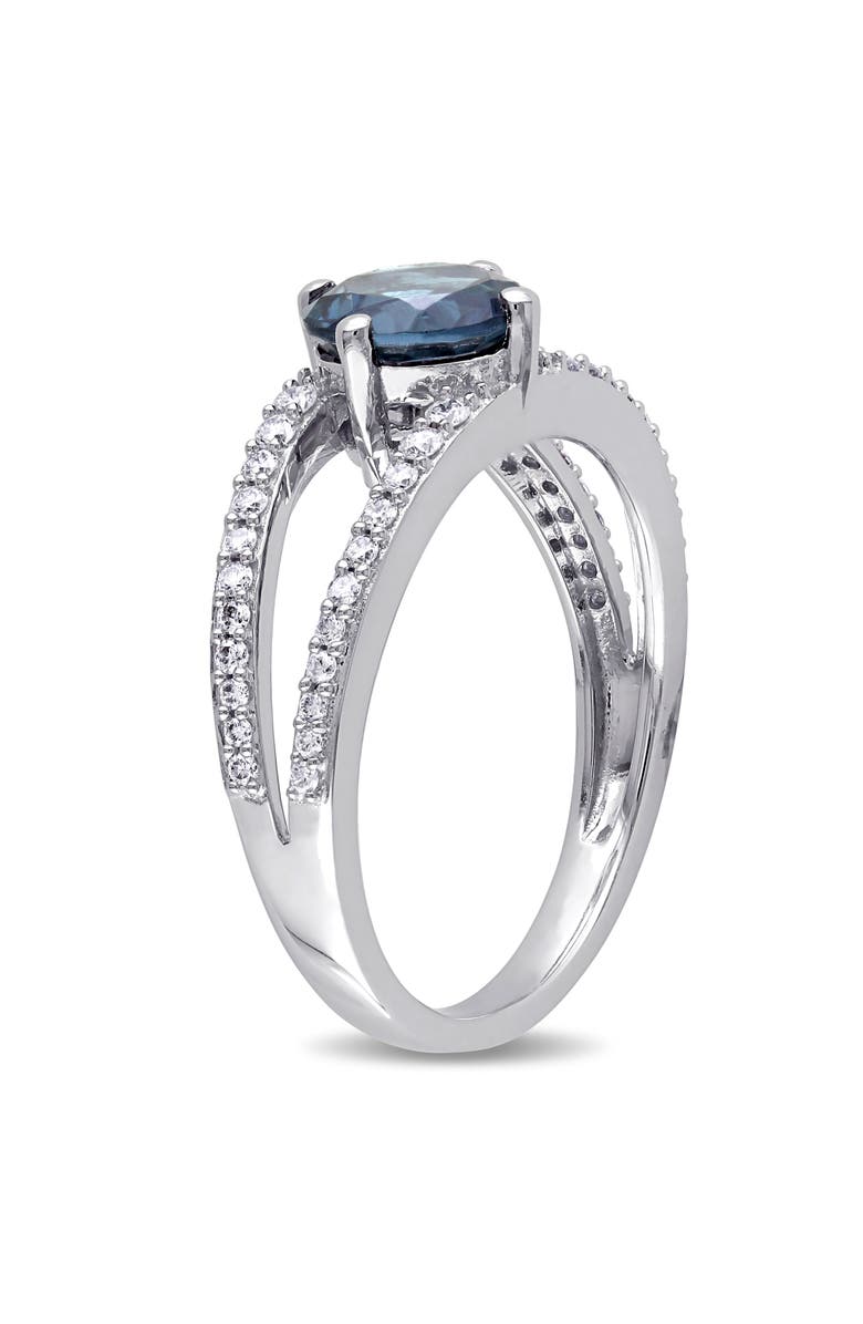 Julianna B. London Blue Topaz & Diamond Ring 14k, Alternate, color, Topaz