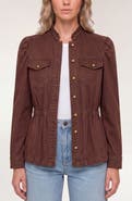 Liverpool Los Angeles Puff Sleeve Ruffle Trim Trucker Jacket