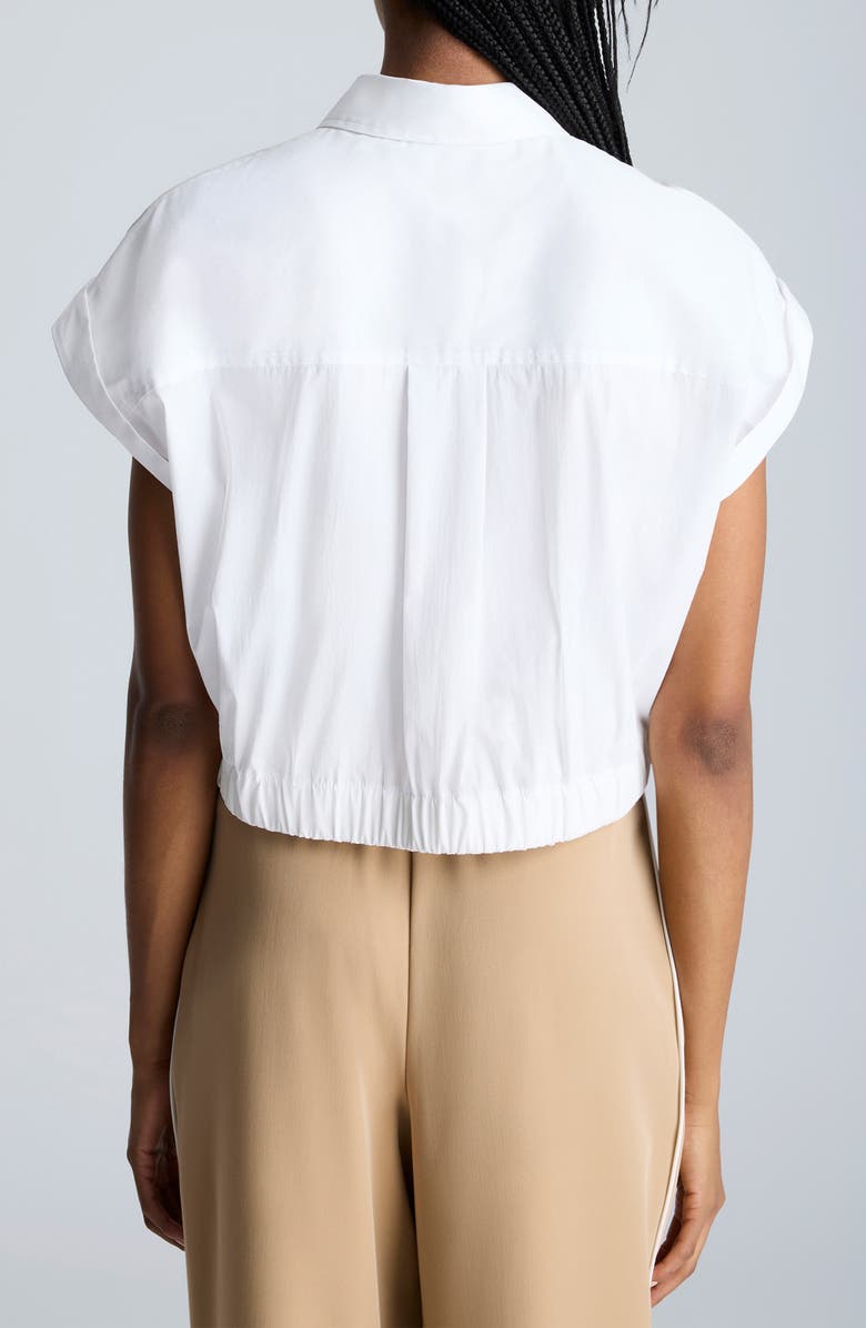 Kenneth Cole Drop Shoulder Crop Button-Up Shirt, Alternate, color,