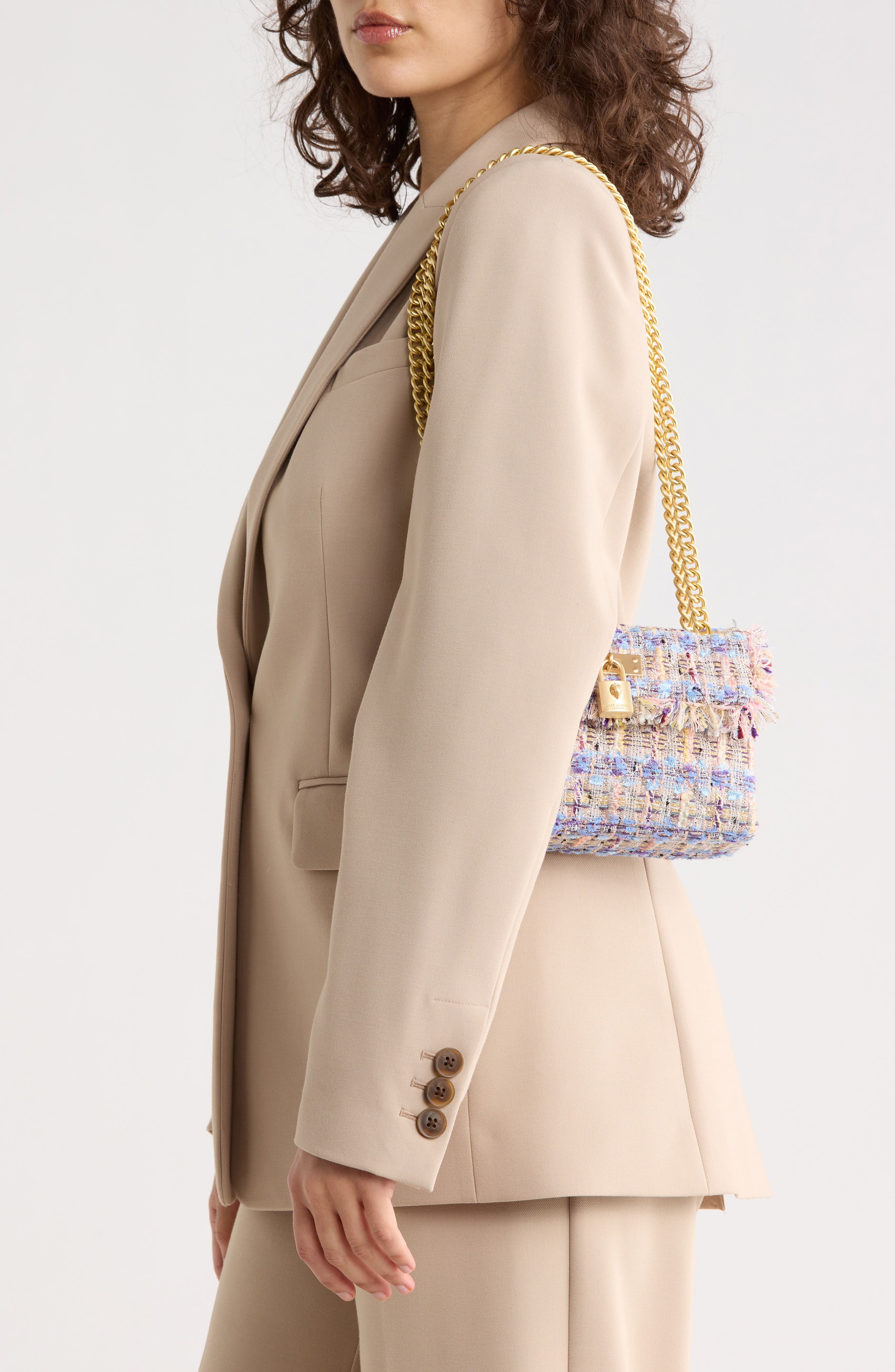 Kurt Geiger London Mini Brixton Tweed Crossbody Bag, Alternate, color, 