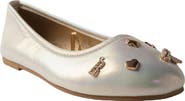 bebe Kids' Shimmer Charm Ballet Flat