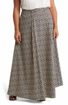 BY DESIGN Abigail Stretch Poplin Midi Skirt