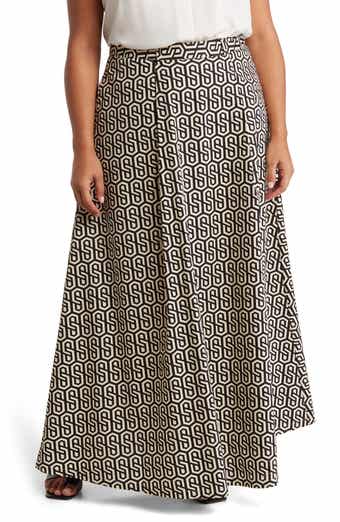 BY DESIGN Abigail Stretch Poplin Midi Skirt