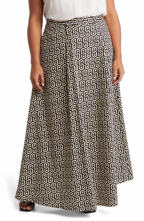 BY DESIGN Abigail Stretch Poplin Midi Skirt