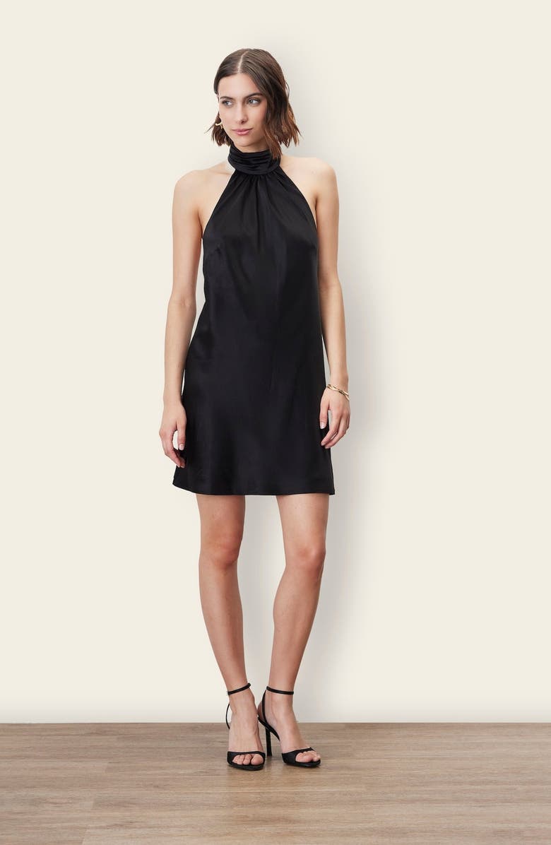 Priscilla Silk Halter Mini Dress