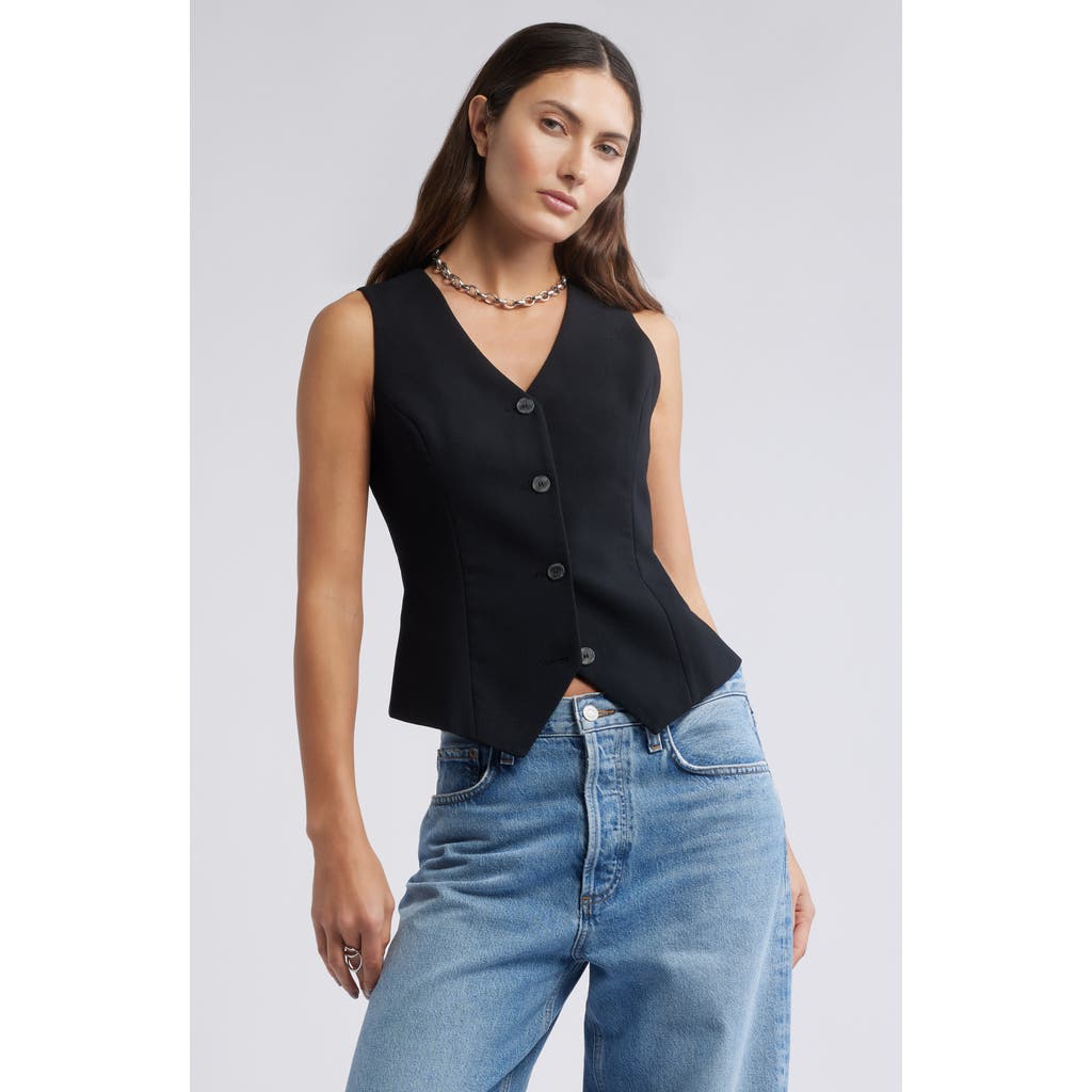 Open Edit The Icon Tailored Waistcoat In Black