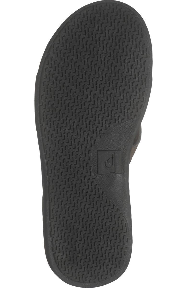 Quiksilver Dylan Deluxe Flip Flop, Alternate, color, Dark Brown/ Black Trim