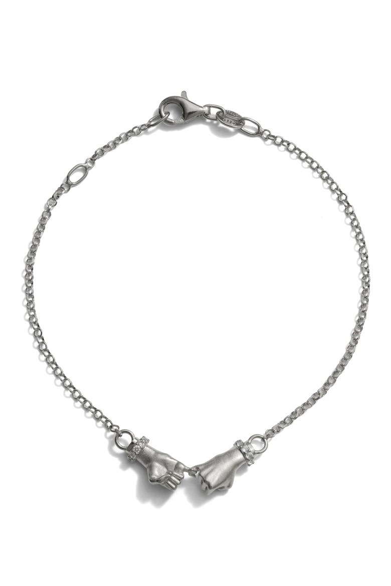 Pinky Promise Bracelet, Main, color, 925 STERLING SILVER