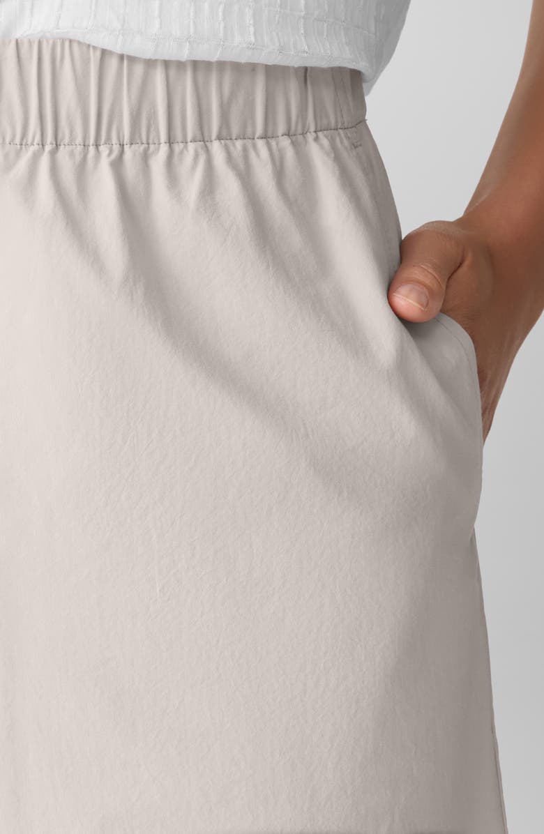 Eileen Fisher Organic Cotton Ankle Wide Leg Pants, Alternate, color, Chalk