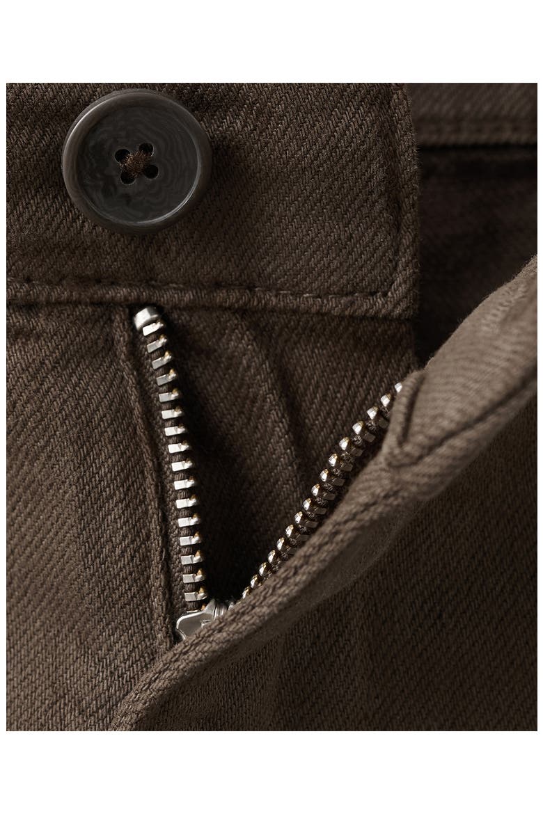 Relaxed Fit Cotton & Linen Jeans, Alternate, color, BROWN