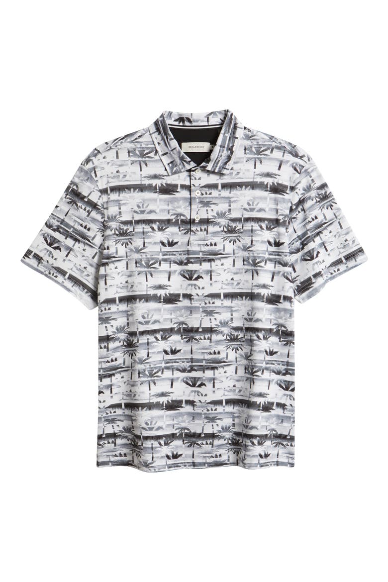 Hendrix Digital Abstract Print Pima Cotton Polo, Alternate, color, CEMENT