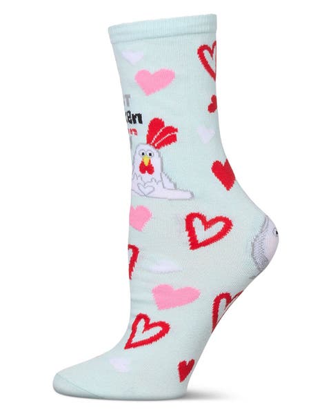 Big Kid's Just Chicken In On You Greeting Card Crew Socks