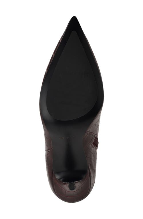Guess Gressa Knee High Pointed Toe Boot In Red