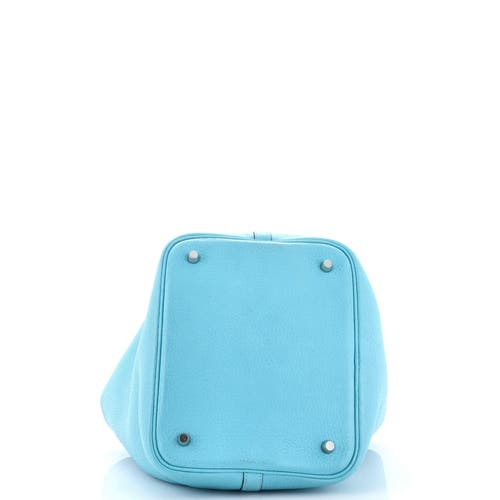 Pre-owned Hermes Hermes Picotin Lock Bag Clemence Mm In Blue