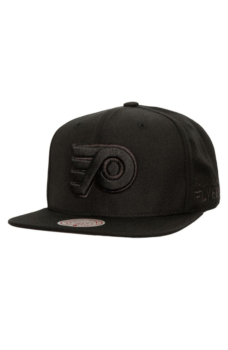 Mitchell & Ness Men's Mitchell & Ness Black Philadelphia Flyers Soul Strike Pearl Tonal Snapback Hat, Main, color, Black