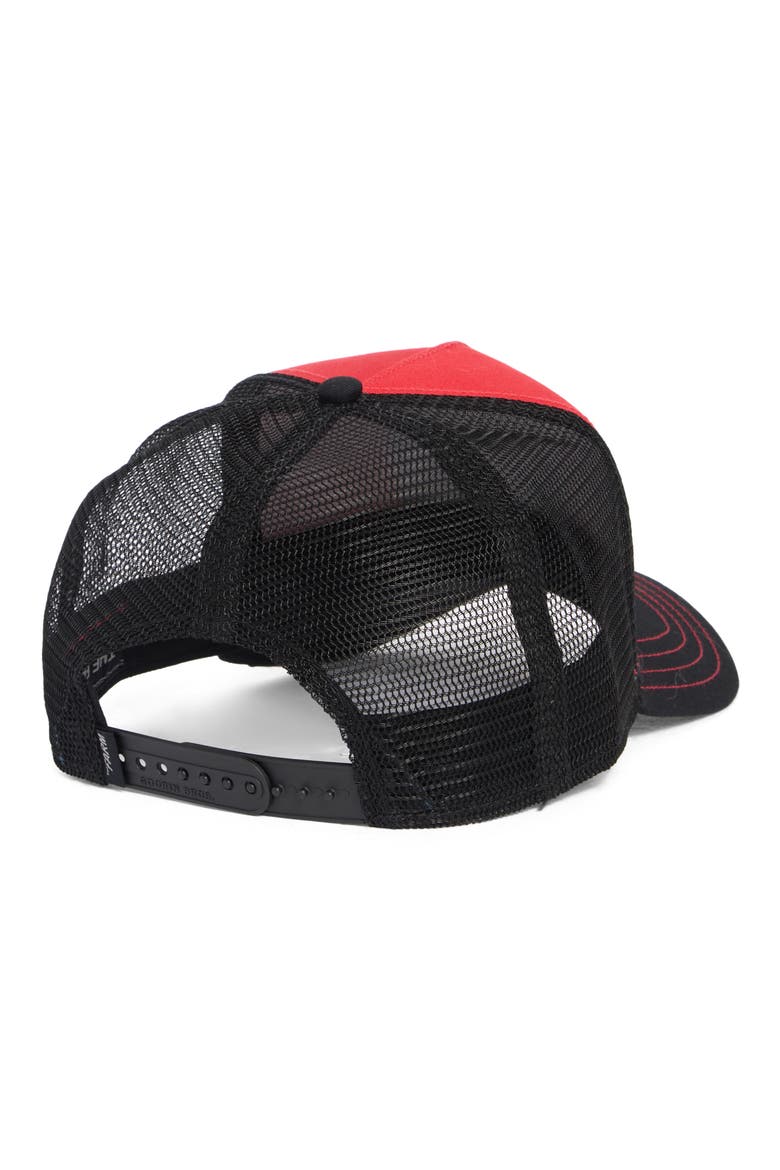 Team Bulldog Trucker Hat, Alternate, color, RED