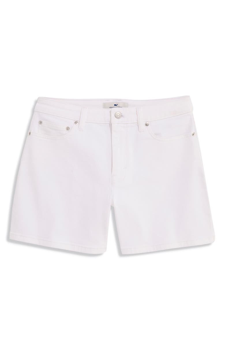 vineyard vines High Waist Denim Shorts, Alternate, color, White Cap