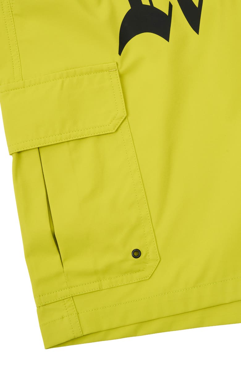 RtA Miguel Board Shorts, Alternate, color, Citron Old English Rta