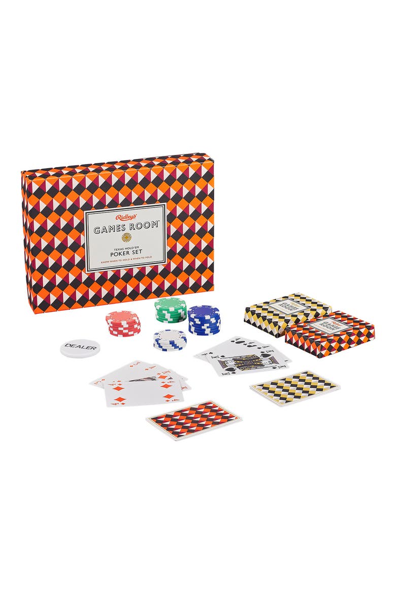 Games Room Texas Hold 'Em Poker Set, Alternate, color, MULTI