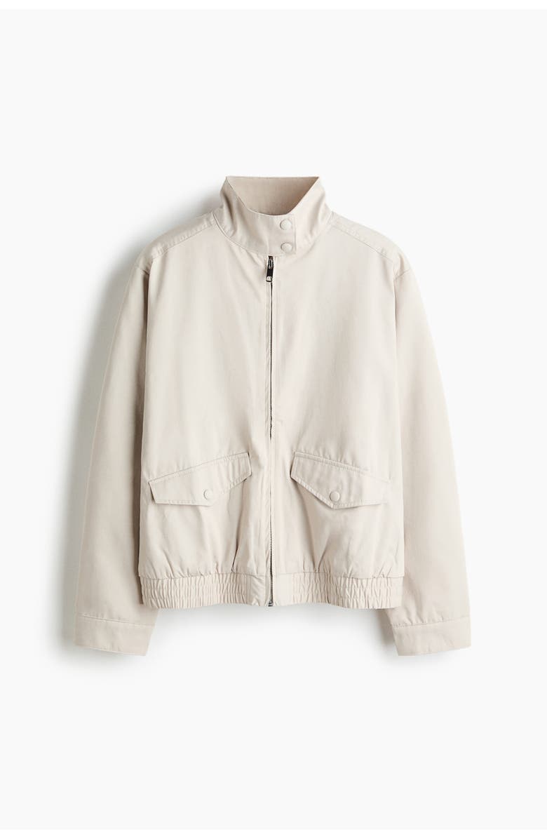 H&M Funnel-collar Jacket, Main, color, Light Beige