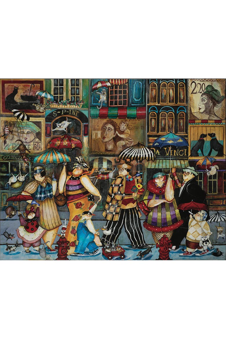 Raining Cats and Dogs in Paris by Jennifer Garant 1000 Piece Puzzle, Alternate, color, Multicolored