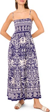 Vince Camuto Smocked Maxi Sundress