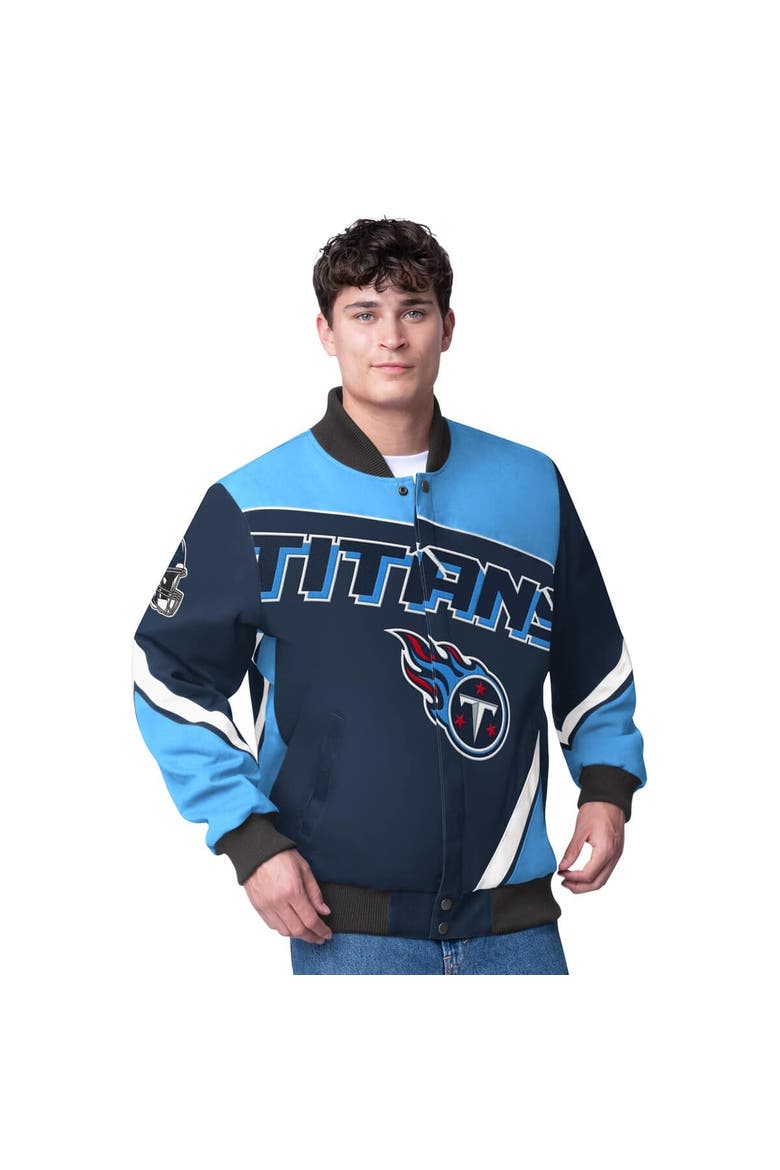 Men's G-III Extreme  Navy Tennessee Titans Maximum Racing Full-Snap Jacket, Alternate, color, Navy