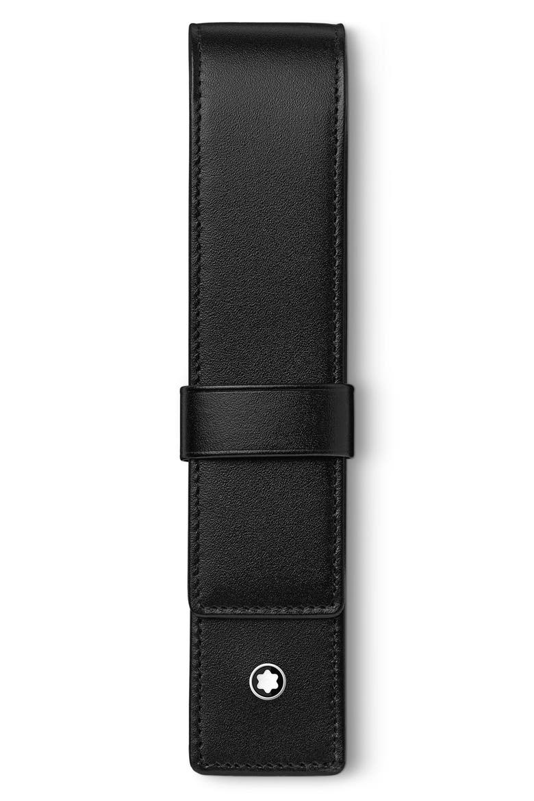 Leather Pen Pouch, Alternate, color, BLACK