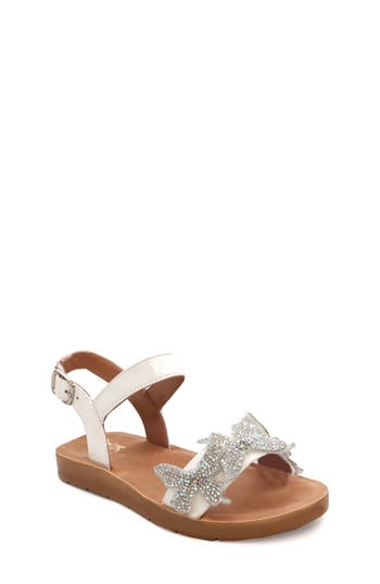 Yoki Kids' Embellished Butterfly Sandal In White