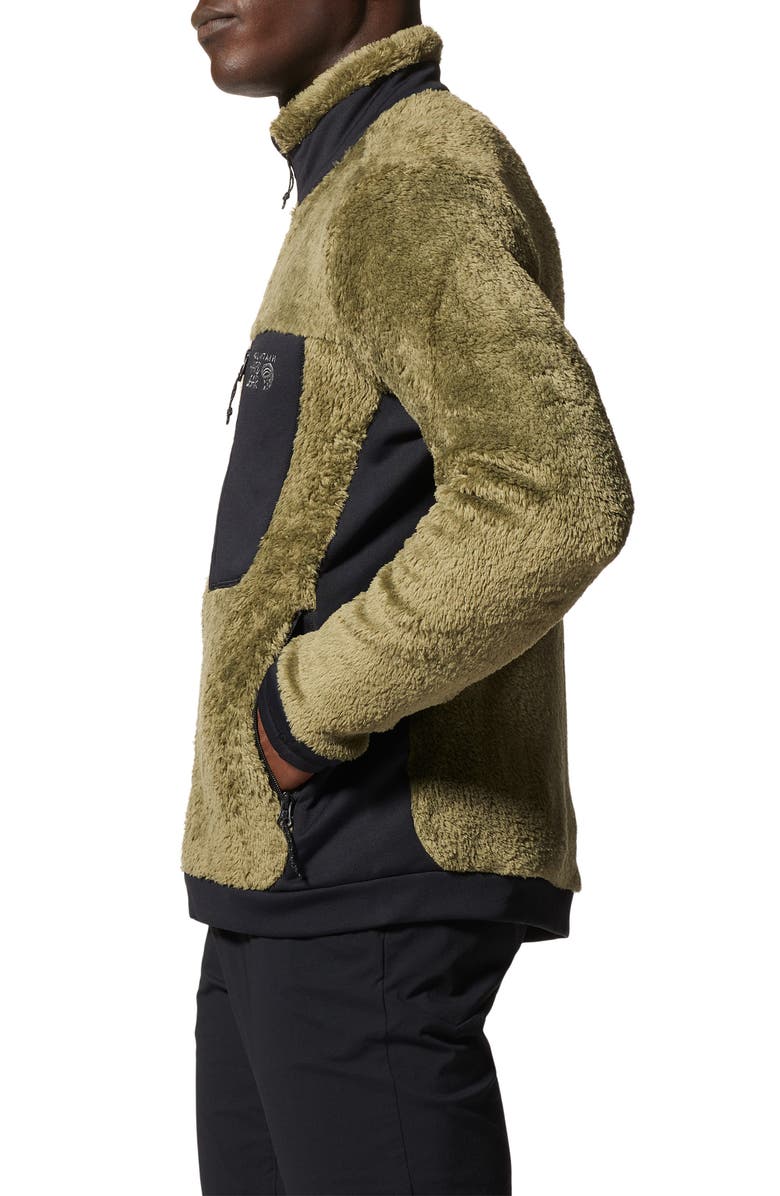 Mountain Hardwear Polartec<sup>®</sup> High Loft Fleece Jacket, Alternate, color, Combat Green/ Black