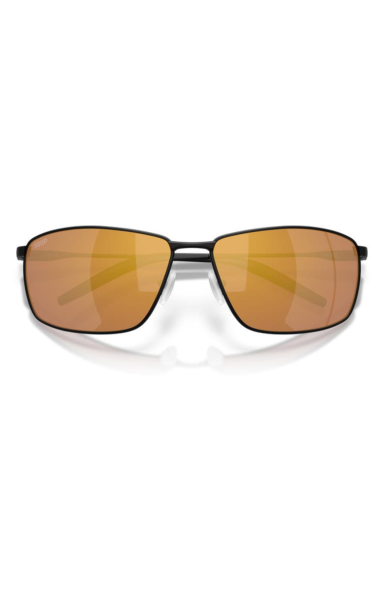 Costa Del Mar Turret 63mm Sunglasses, Alternate, color, Satin Black / Gold Mirror