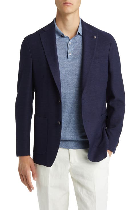 Hampton Navy Knit Wool Sport Coat
