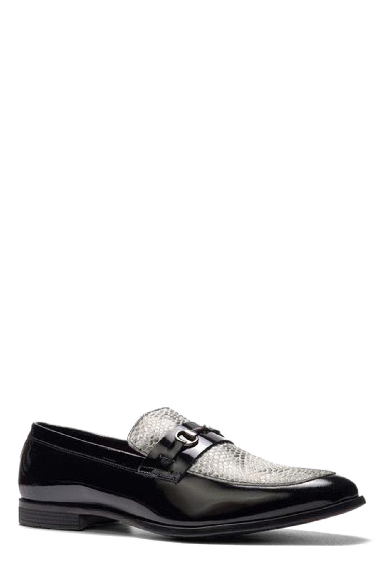 CARLOS SANTANA Maestro Bit Loafer, Alternate, color, Black Snake Print