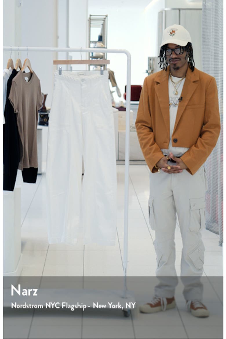 Braided Waistband Wide Leg Jeans video