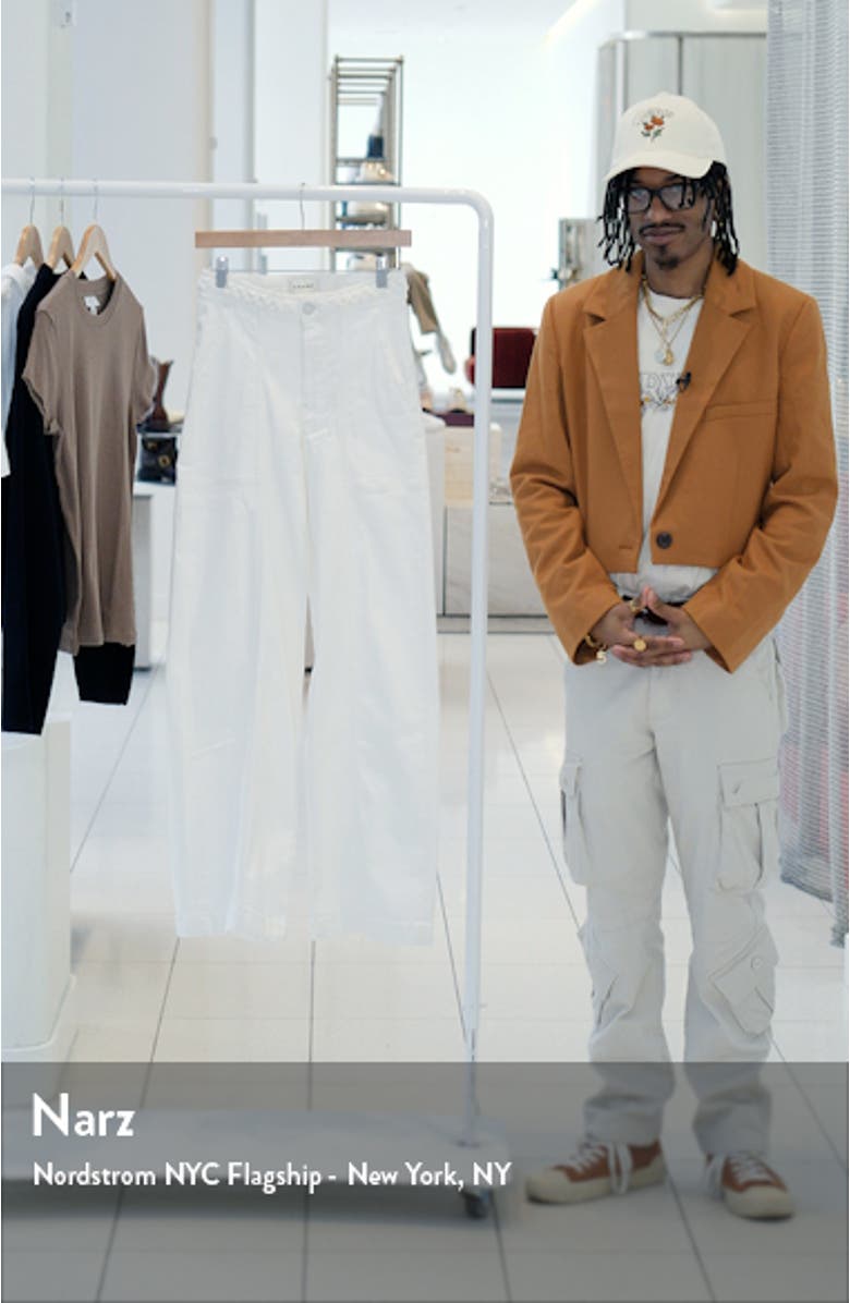 Braided Waistband Wide Leg Jeans, sales video thumbnail