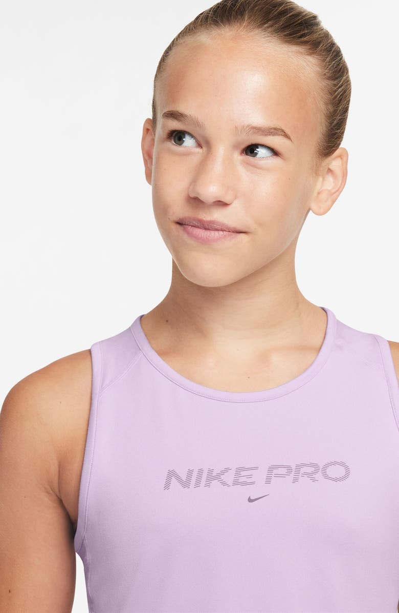 Nike Kids' Pro Dri-FIT Tank, Alternate, color, 537 Doll/Taupe Grey