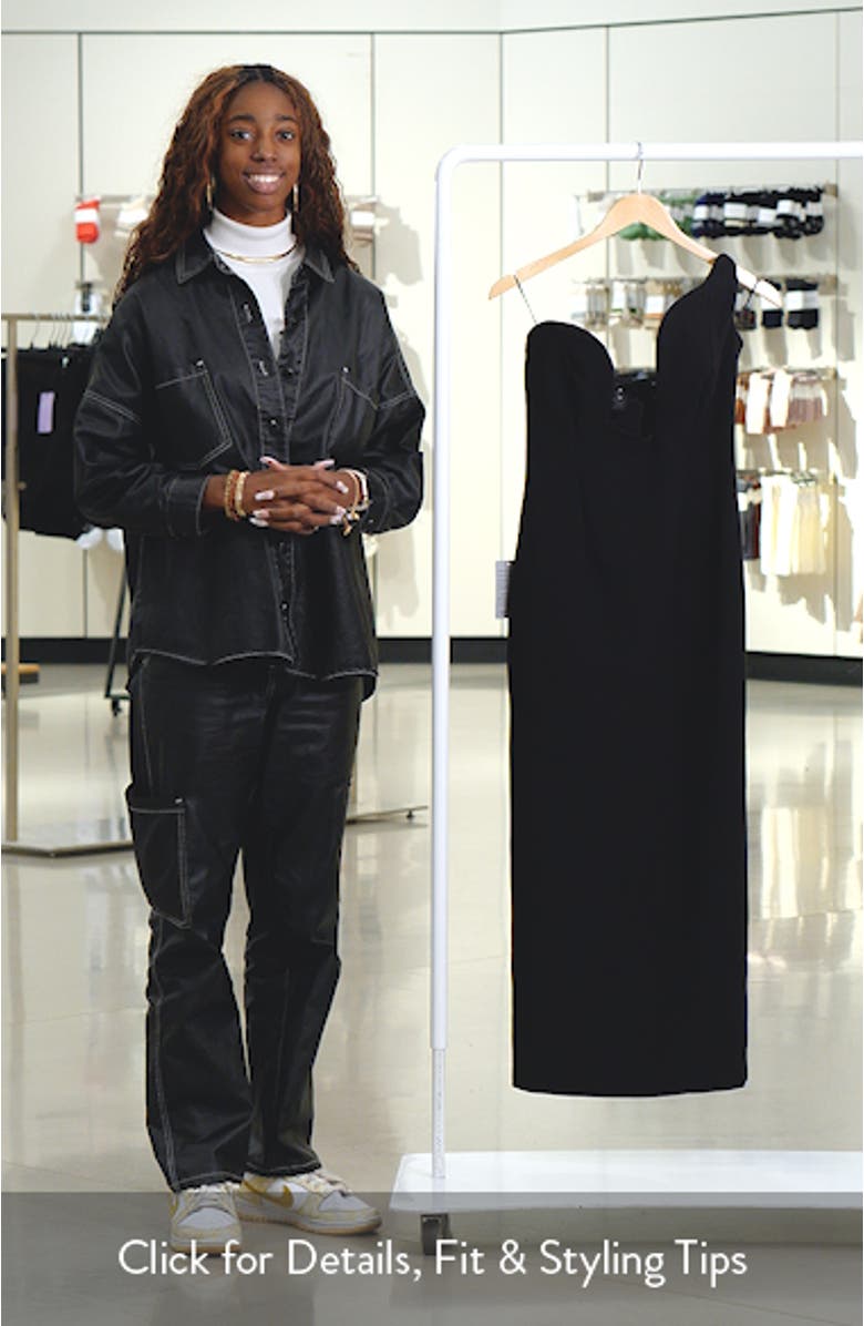 Rosalyn Strapless Midi Dress, sales video thumbnail