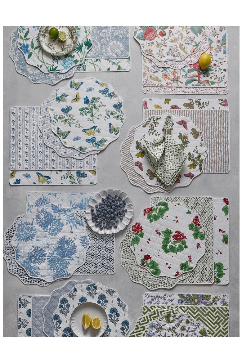 Reversible Quilted Placemats, Alternate, color, PALMYRA EMERALD/HAZY BLUE