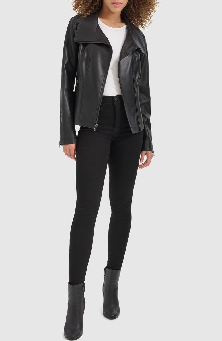 Kenneth Cole New York Faux Leather Zip Jacket, Alternate, color, 
