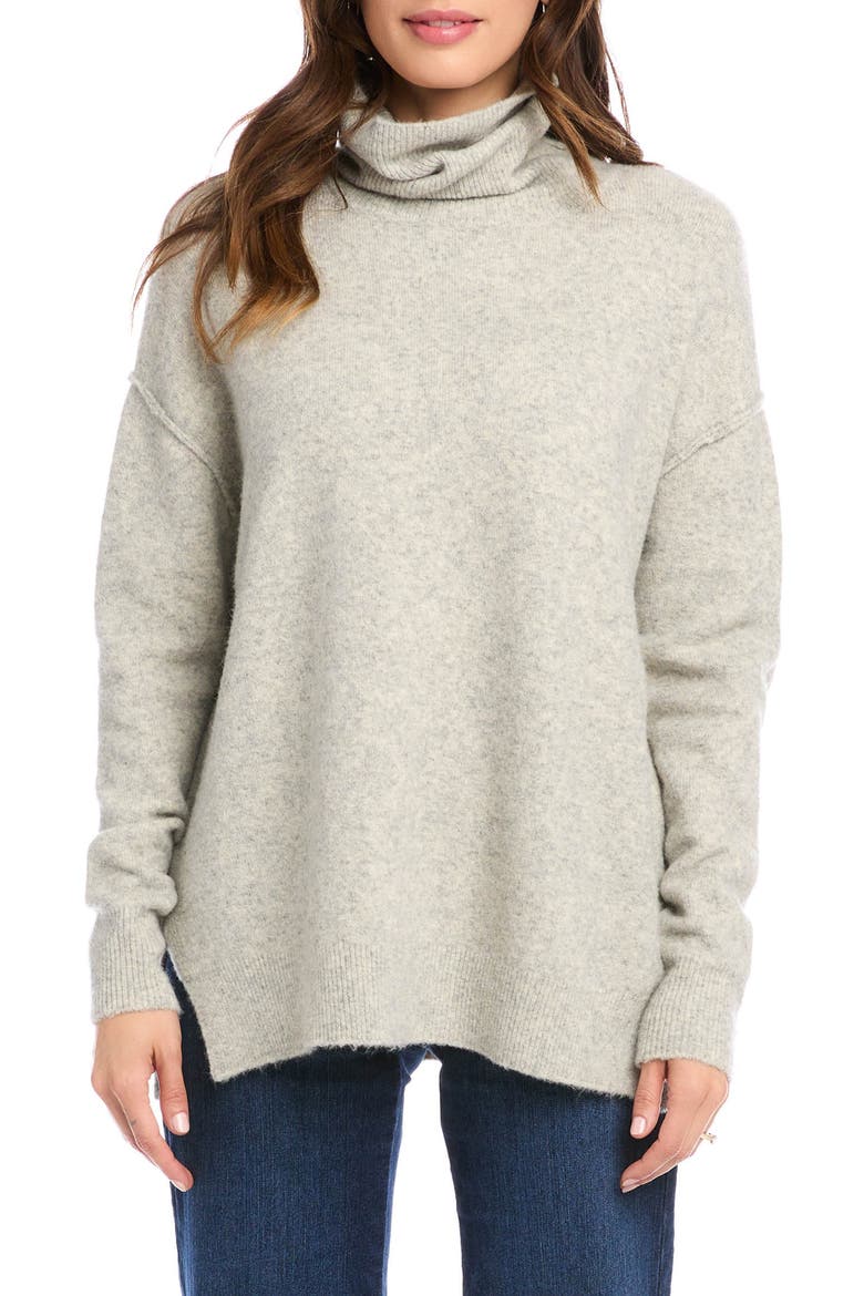 Turtleneck Sweater, Main, color, LIGHT GREY