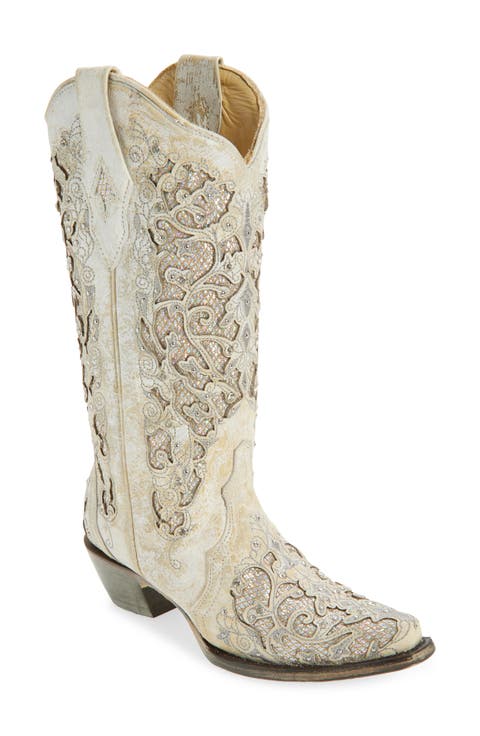 Glitter Mid Calf Western Boot (Women)