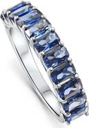 Bliss Diamond 2.50Ct Blue Sapphire Wedding Anniversary Ring Stackable 14k Gold Band