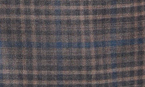 Heritage Gold Brown Overcheck Wool Sport Coat In Black
