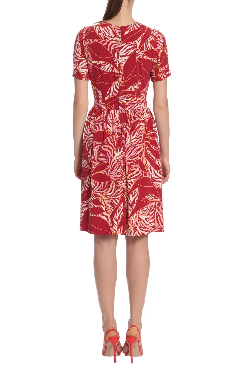 Maggy London Fit & Flare Patterned Dress, Alternate, color,