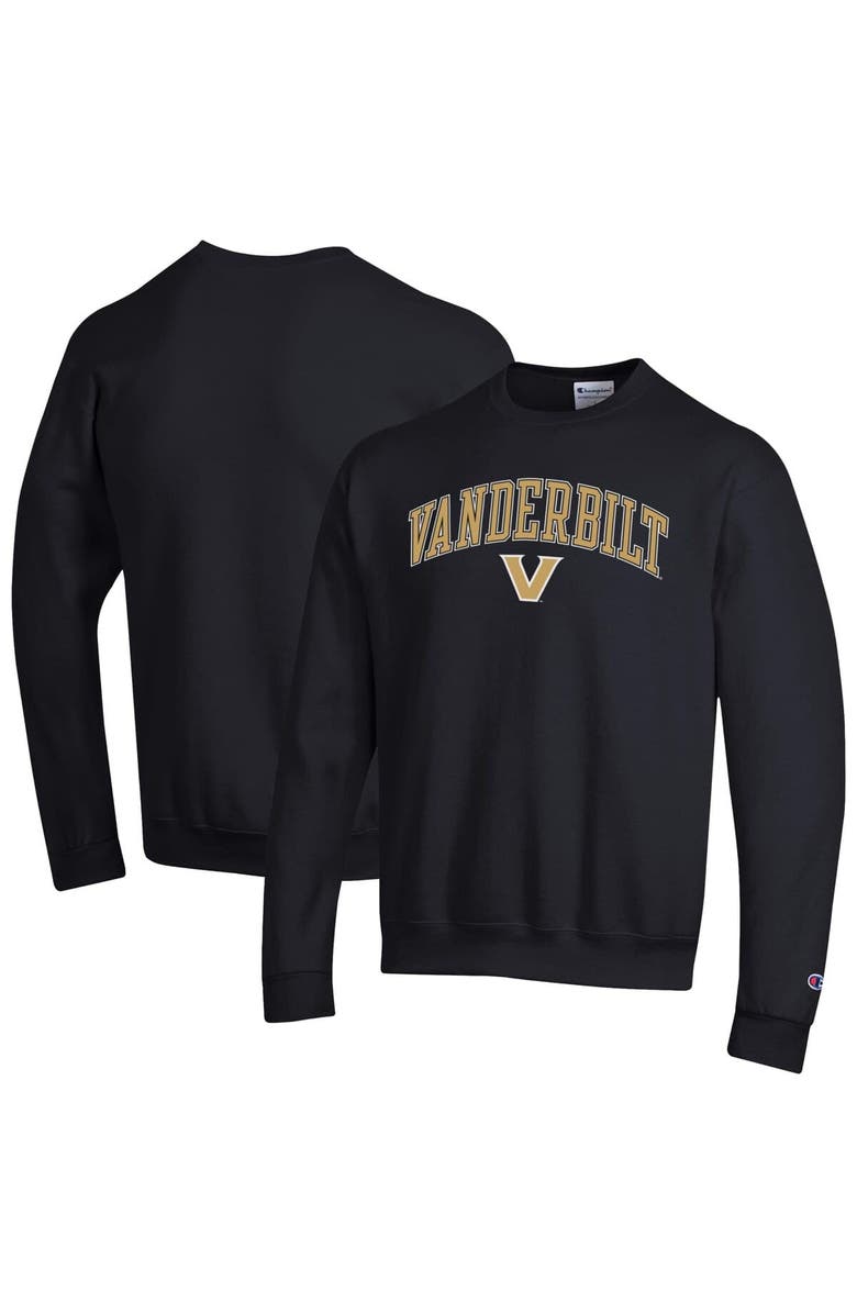 Champion Men's Champion  Black Vanderbilt Commodores Arch Over Logo Pullover Sweatshirt, Main, color, Black