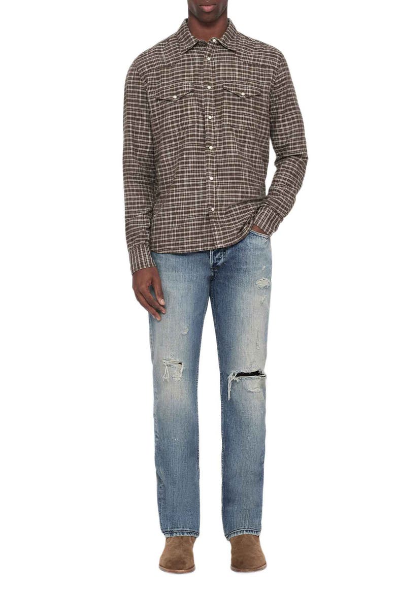 Slim Straight Ripped Jeans, Alternate, color, DESTROY INDIGO